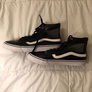 Black Leather Mesh High-Top VANS